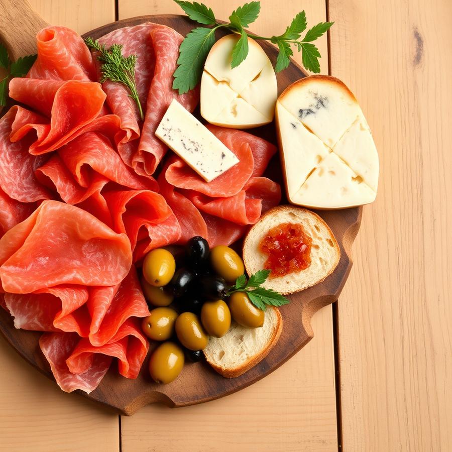 Tagliere di salumi e formaggi dell'Osteria del Borgo